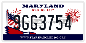 9GG3754  license plate in MD