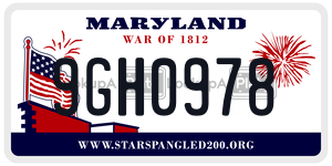 9GH0978 license plate in Maryland