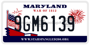 9GM6139 license plate in Maryland
