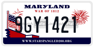 9GY1421  license plate in MD
