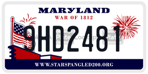 9HD2481  license plate in MD