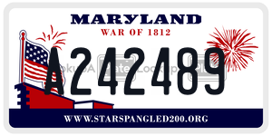 A242489 license plate in Maryland
