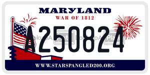 A250824 license plate in Maryland