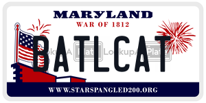 BATLCAT license plate in Maryland