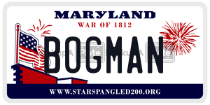 BOGMAN  license plate in MD
