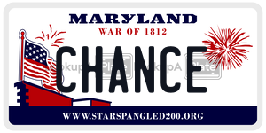 CHANCE license plate in Maryland