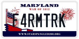 F4RMTRK license plate in Maryland