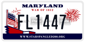 FL1447  license plate in MD