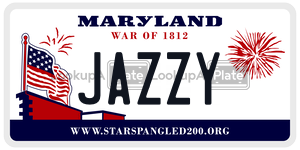 JAZZY license plate in Maryland