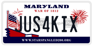 JUS4KIX license plate in Maryland