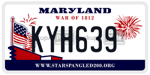 KYH639 license plate in Maryland