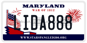 LIDA888  license plate in MD