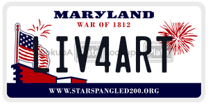 LIV4ART  license plate in MD
