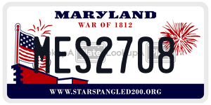 MES2708 license plate in Maryland