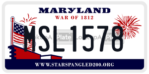 MSL1578 license plate in Maryland
