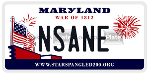NSANE  license plate in MD