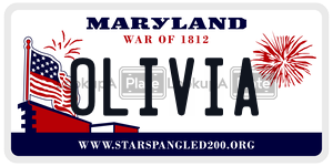 OLIVIA  license plate in MD