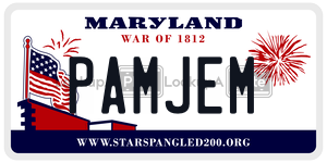 PAMJEM license plate in Maryland