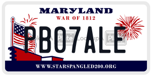 PB07ALE license plate in Maryland