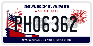 PH06362 license plate in Maryland