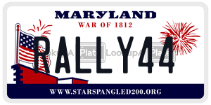 RALLY44  license plate in MD