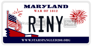 RINY license plate in Maryland