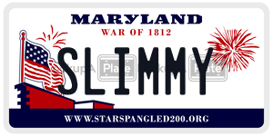 SLIMMY license plate in Maryland