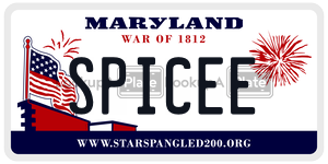 SPICEE  license plate in MD