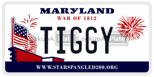 TIGGY license plate in Maryland