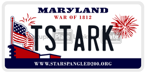 TSTARK license plate in Maryland