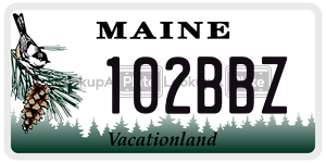 102BBZ  license plate in ME