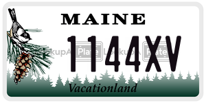 1144XV  license plate in ME