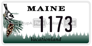 1173 license plate in Maine