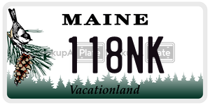 118NK license plate in Maine
