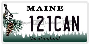 121CAN license plate in Maine