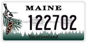 122702  license plate in ME
