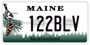 122BLV  license plate in ME