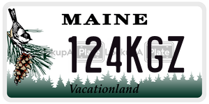 124KGZ  license plate in ME