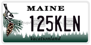 125KLN  license plate in ME