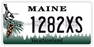 1282XS license plate in Maine