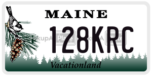 128KRC  license plate in ME