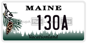 130A  license plate in ME