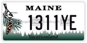 1311YE license plate in Maine