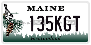 135KGT  license plate in ME