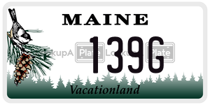 139G  license plate in ME