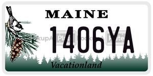 1406YA license plate in Maine
