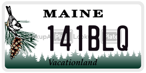 141BLQ  license plate in ME