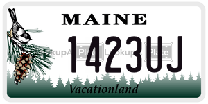 1423UJ license plate in Maine