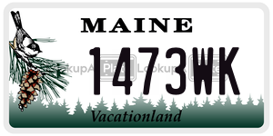 1473WK license plate in Maine