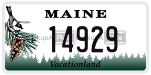14929 license plate in Maine